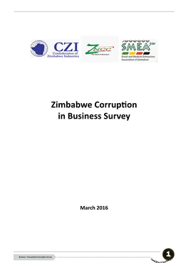 Zimbabwe Corruption in Business Survey