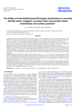 The Ability of Intermediate-Band Strömgren Photometry to Correctly Identify Dwarf, Subgiant, and Giant Stars and Provide Stellar Metallicities and Surface Gravities