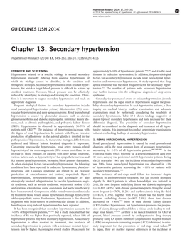 Chapter 13. Secondary Hypertension