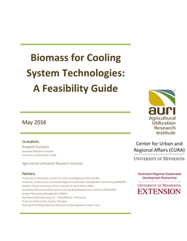 Biomass for Cooling System Technologies: a Feasibility Guide