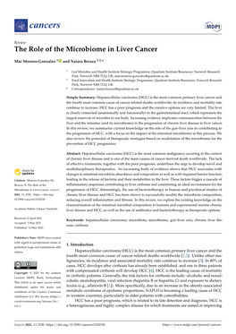 The Role of the Microbiome in Liver Cancer