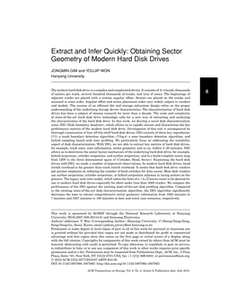 Obtaining Sector Geometry of Modern Hard Disk Drives