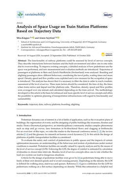 Analysis of Space Usage on Train Station Platforms Based on Trajectory Data