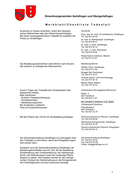 Einwohnergemeinden Gerlafingen Und Obergerlafingen Merkblatt