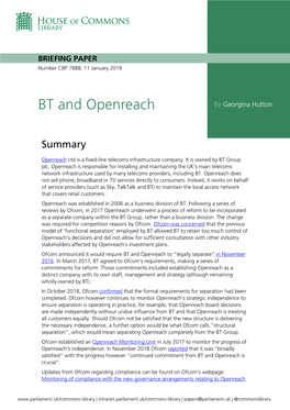 BT and Openreach by Georgina Hutton