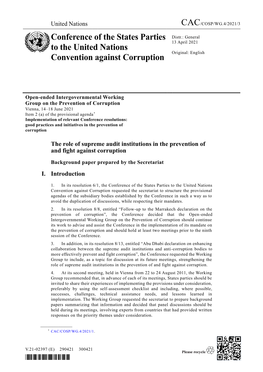 Conference of the States Parties to the United Nations Convention Against Corruption