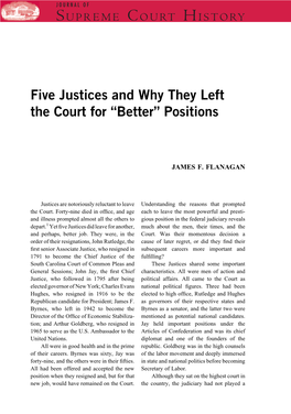 Five Justices and Why They Left the Court for 