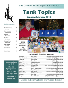 Tank Topics January/February 2013