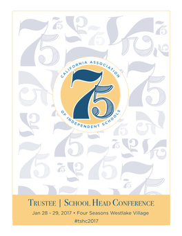 2017 Trustee/School Head Conference Program