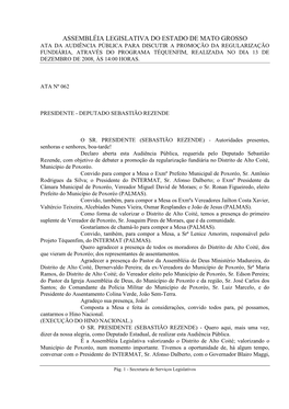 Assembléia Legislativa Do Estado De Mato Grosso