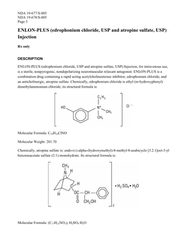 ENLON-PLUS (Edrophonium Chloride, USP and Atropine Sulfate, USP) Injection