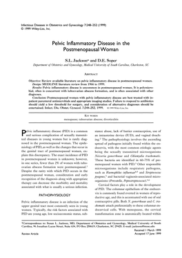 Pelvic Inflammatory Disease in the Postmenopausal Woman