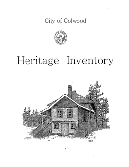 Heritage Inventory City of Coiwood