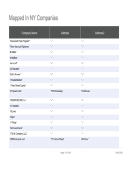 Mapped in NY Companies