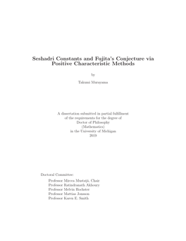 Seshadri Constants and Fujita's Conjecture Via Positive