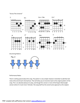 “Across the Universe” Strumming Pattern