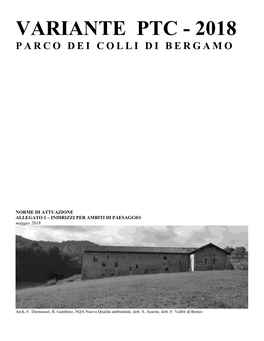 Variante Ptc - 2018 Parco Dei Colli Di Bergamo