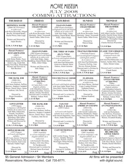 Download July 2008 Movie Schedule