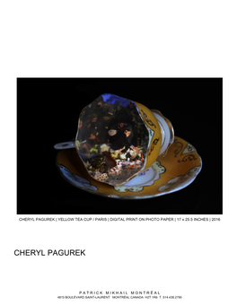 CHERYL PAGUREK | YELLOW TEA CUP / PARIS | DIGITAL PRINT on PHOTO PAPER | 17 X 25.5 INCHES | 2016
