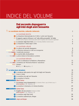 Indice Del Volume