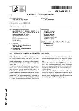 A Group of Chimeric Antigen Receptors (Cars)