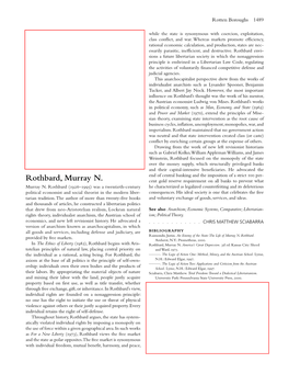 Rothbard, Murray N. Rotten Boroughs