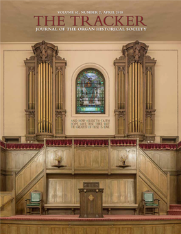 The Tracker Journal of the Organ Historical Society Skinner Organ Company, Op