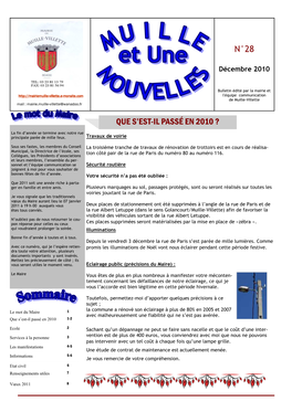 Muille Et Une Nouvelles N°28