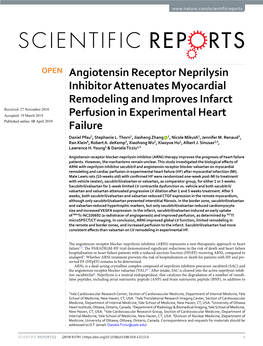 Angiotensin Receptor Neprilysin Inhibitor Attenuates Myocardial