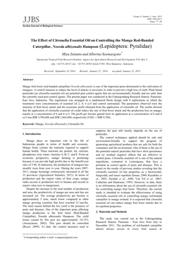 The Effect of Citronella Essential Oil on Controlling the Mango Red