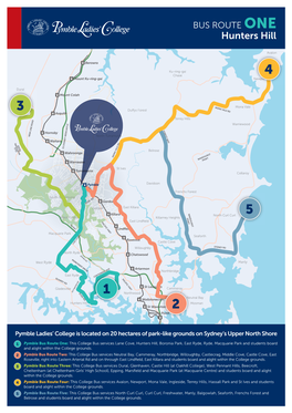 BUS ROUTE ONE Hunters Hill