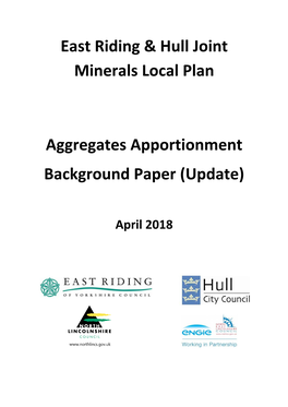 Aggregates Apportionment Background Paper (Update)