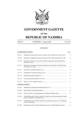 Government Gazette 1 August 2006 1