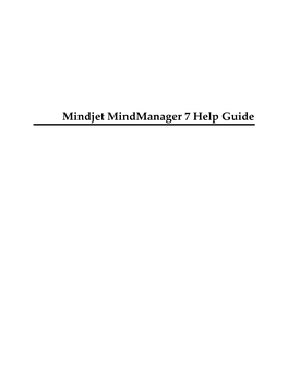 Mindjet Mindmanager 7 Help Guide