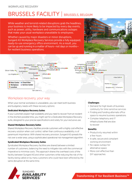 Brussels Facility | Brussels, Belgium | Workplace Recovery Datasheet