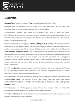 Biografia Pupi Avati .Docx