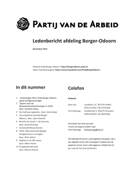 Ledenbericht December 2014