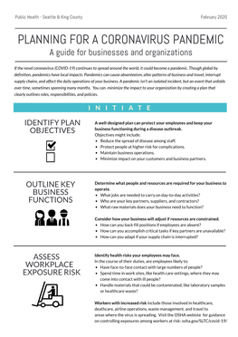 Planning for a Coronavirus Pandemic: a Guide
