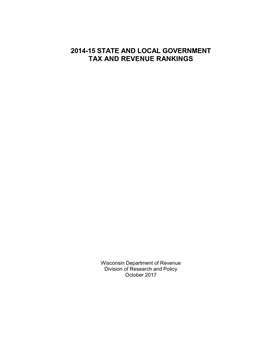 State and Local Government Tax and Revenue Rankings