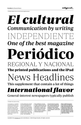 International Flavor General-Interest Newspapers Typically Publish