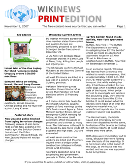 November 9, 2007 the Free-Content News Source That You Can Write! Page 1