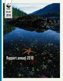 Rapport Annuel 2010 En Couverture : À Marée Basse Apparaît Une Galaxie D’Étoiles De Mer Et D’Autres Créatures Marines
