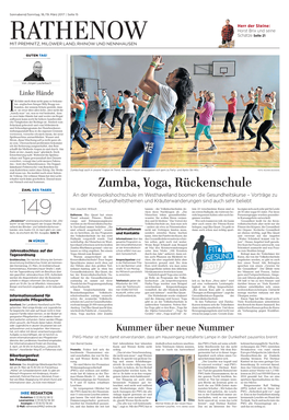 Zumba, Yoga, Rückenschule