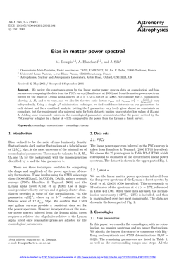 Bias in Matter Power Spectra?