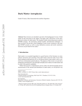 Dark Matter Astrophysics 3 2.1 Galactic Rotation Curves