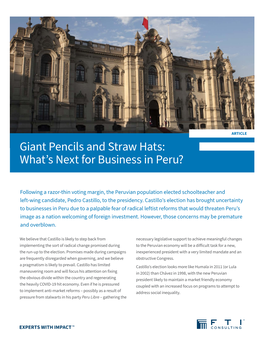 What's Next for Business in Peru?