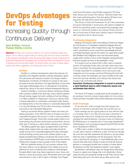 Devops Advantages for Testing