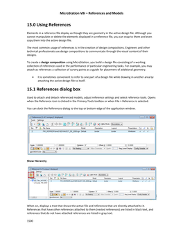 15.0 Using References 15.1 References Dialog