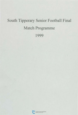 South Tipperary Senior Football Final Match Programme 1999 SOUTH