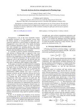 Towards Electron-Electron Entanglement in Penning Traps